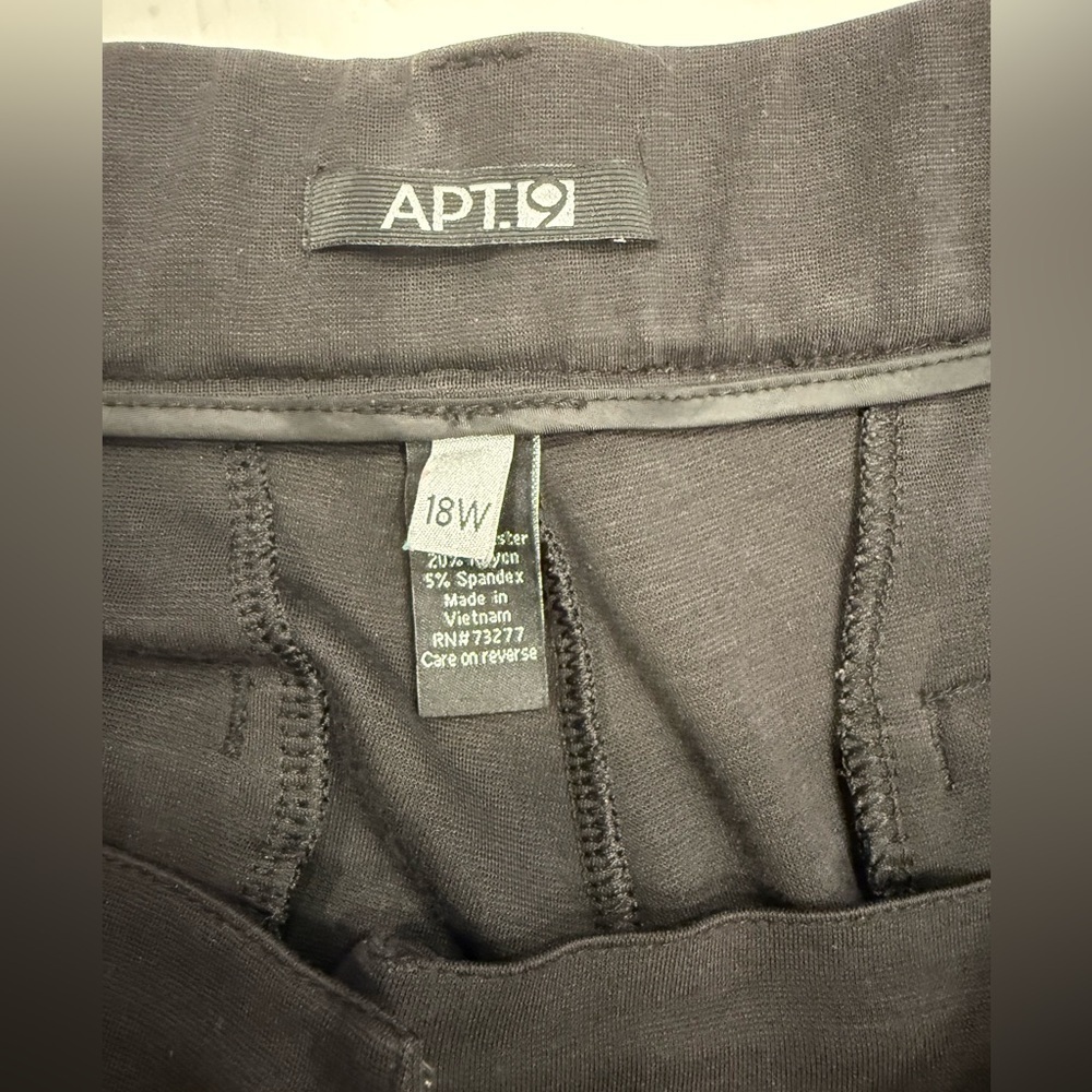 Apt 9 Elegant Black Women's Pants 18 W - Picture 4 of 5